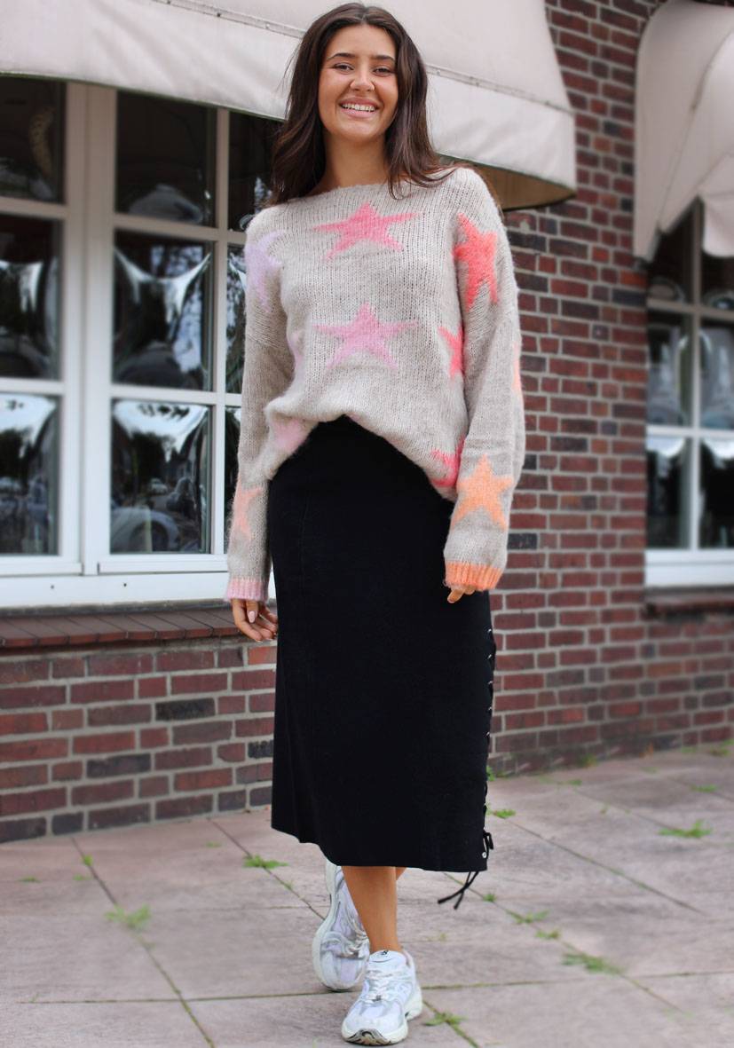 Miss Goodlife Skirt Knitted – black