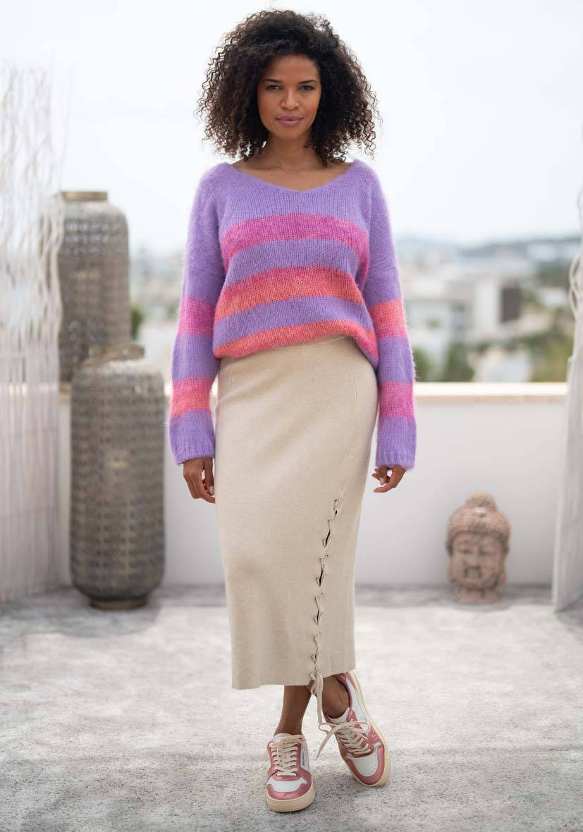 Miss Goodlife Skirt Knitted – cream