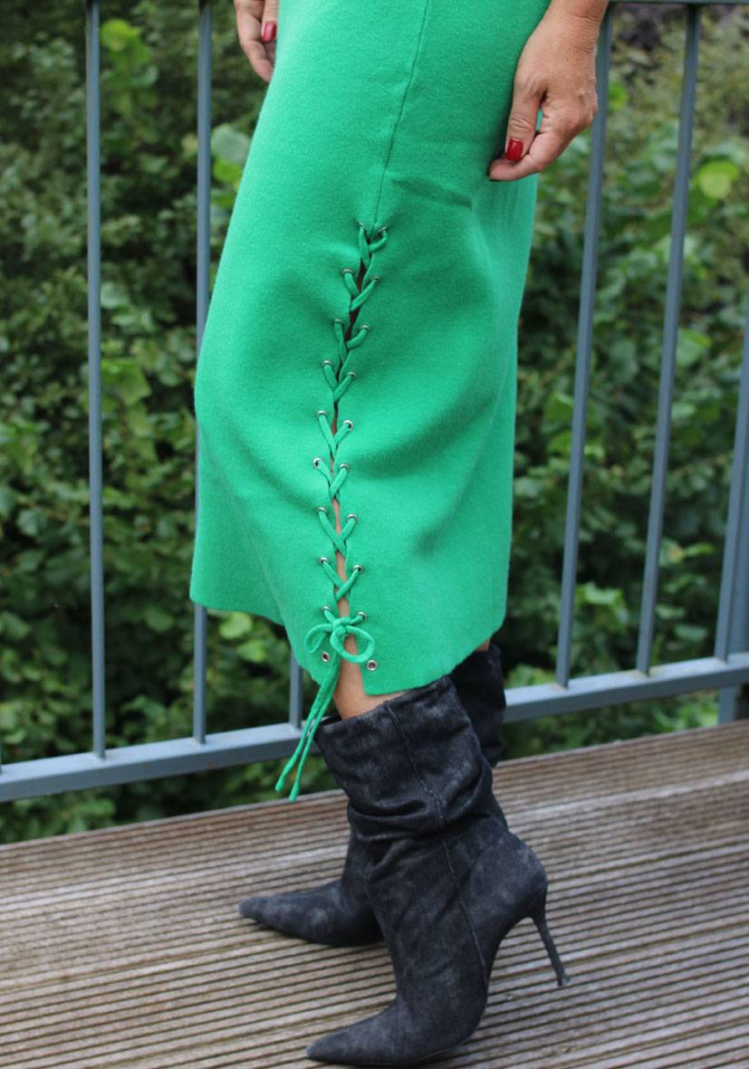 Miss Goodlife Skirt Knitted – Green