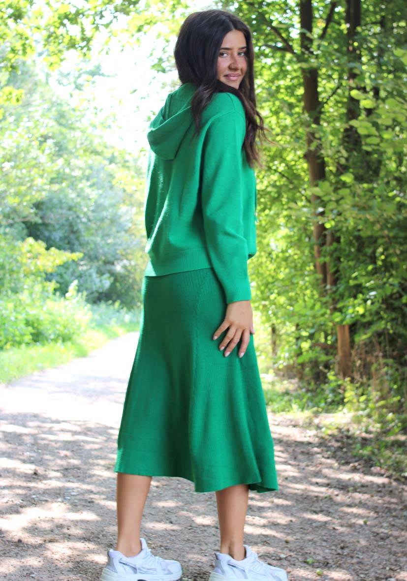 Miss Goodlife Skirt Knitted Long – Green