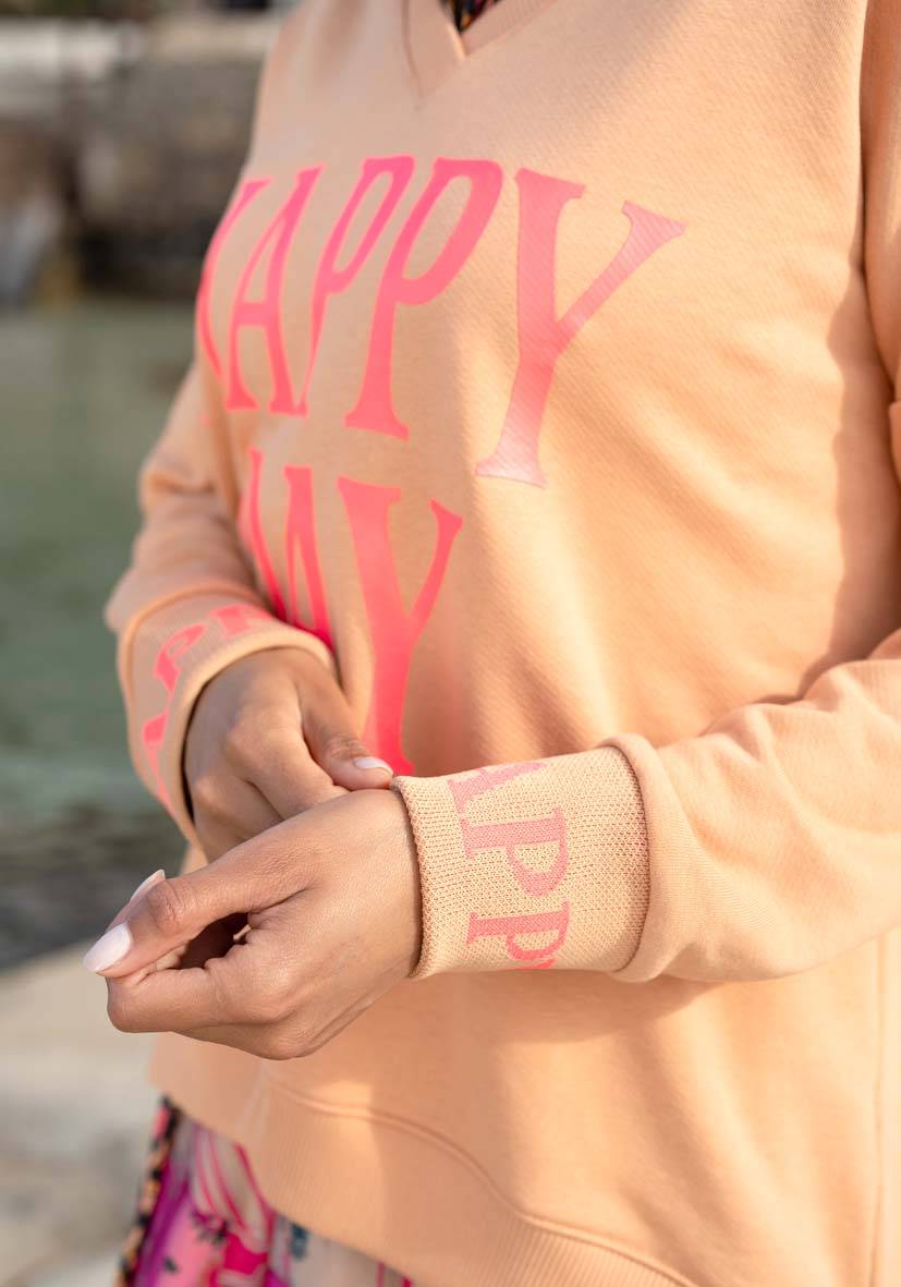 Miss Goodlife V-Neck Happy Day – Puder