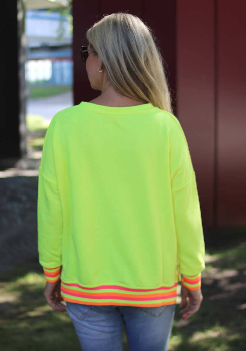 Miss Goodlife V-Neck L(i)ebe Glitter – Neonyellow