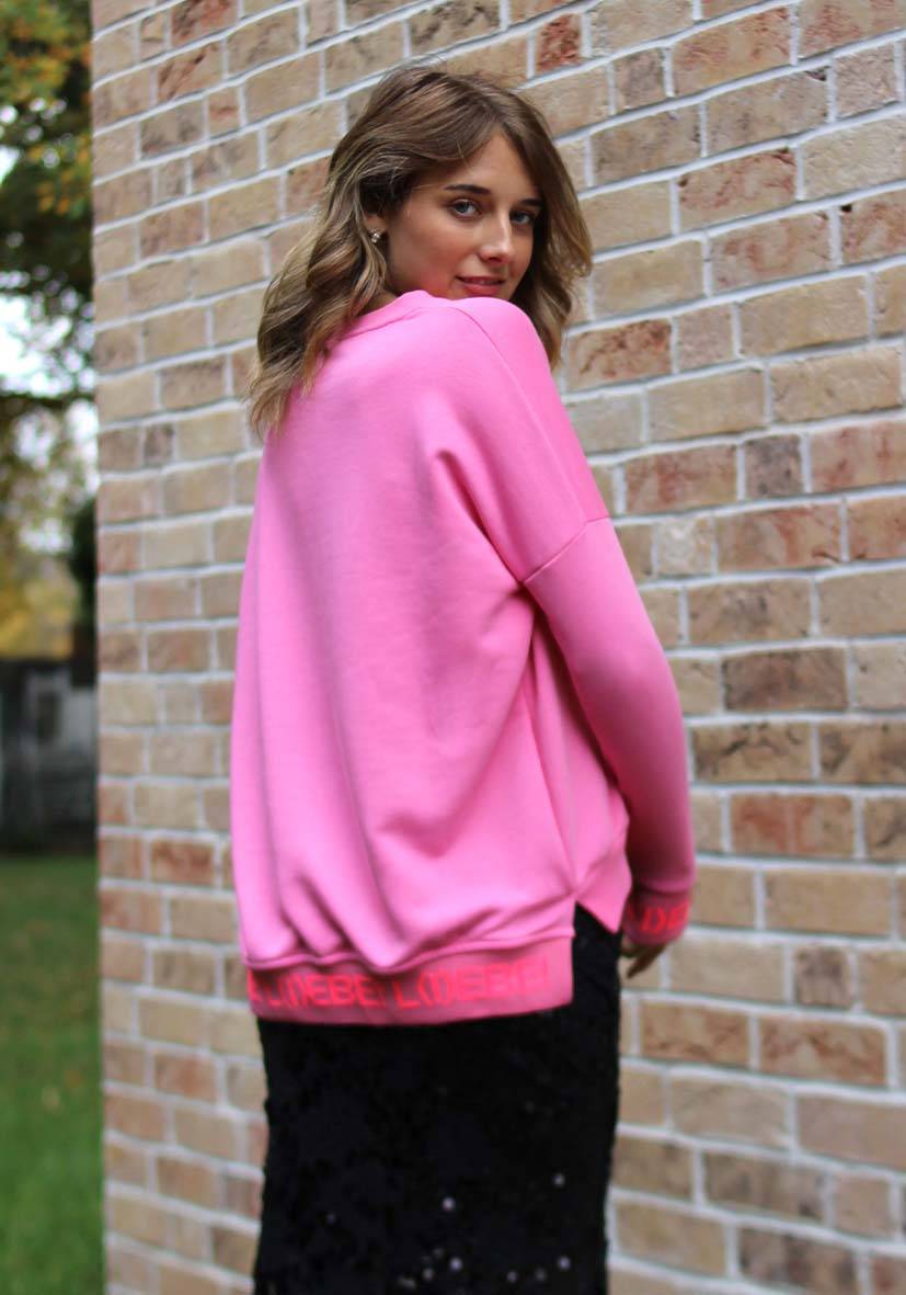 Miss Goodlife V-Neck L(i)ebe – Rose/neonpink