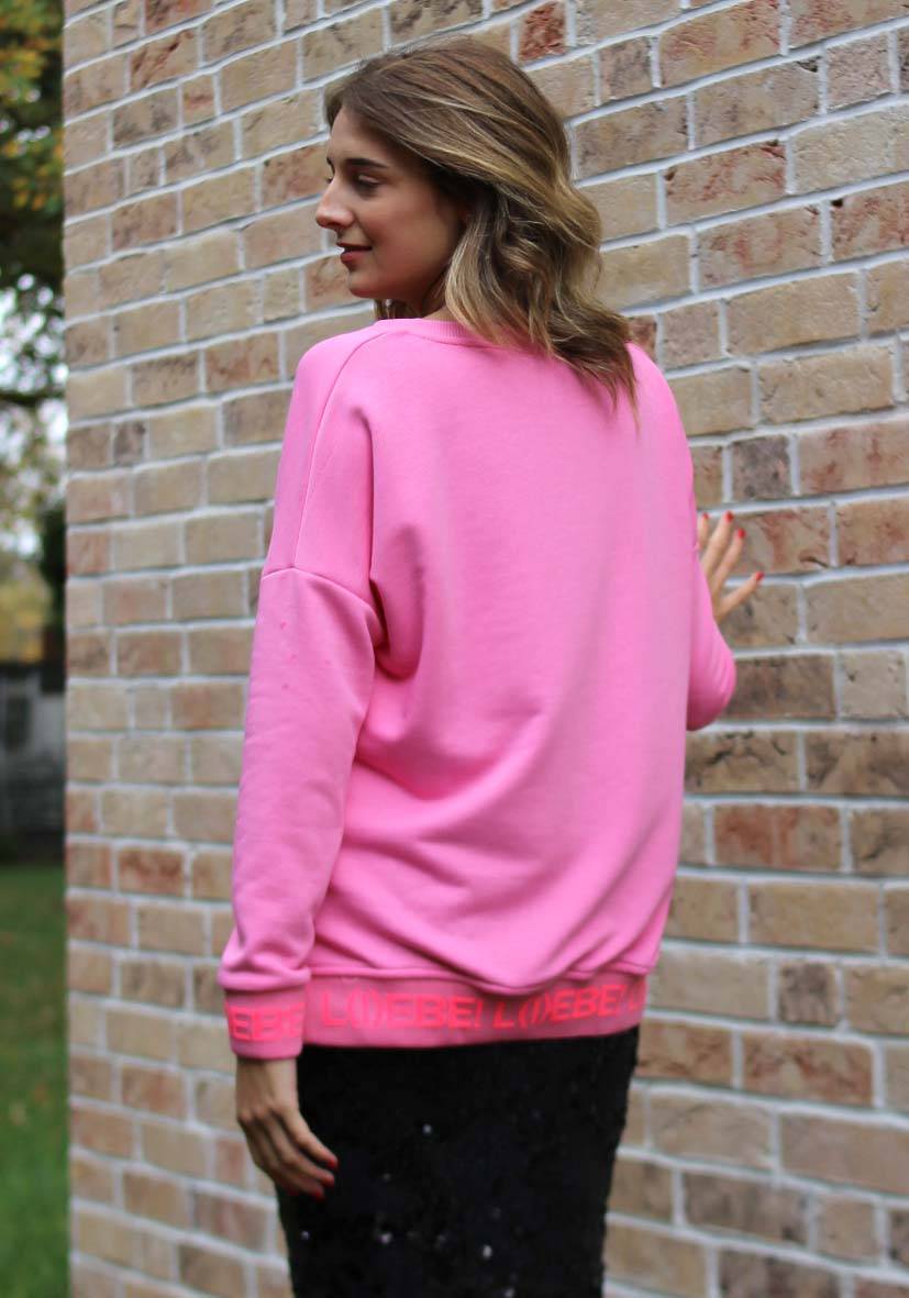 Miss Goodlife V-Neck L(i)ebe – Rose/neonpink