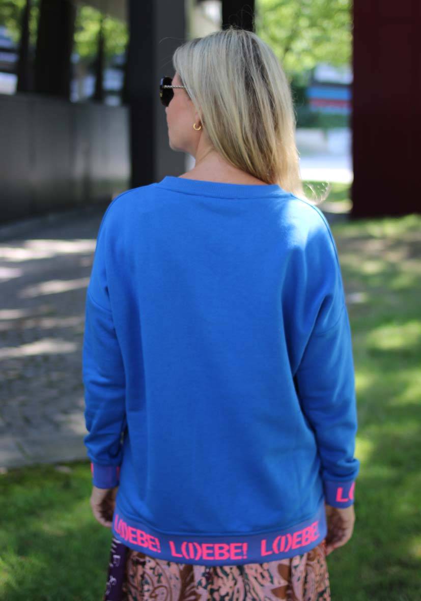 Miss Goodlife V-Neck L(i)ebe Strass – Blue