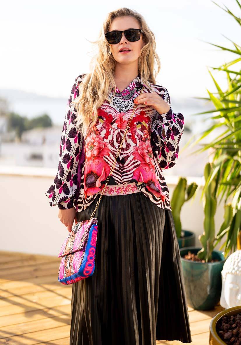 Miss Goodlife Veganer Leder Plisseerock