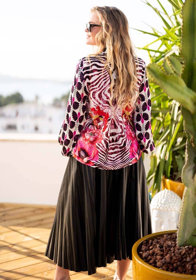 Miss Goodlife Veganer Leder Plisseerock