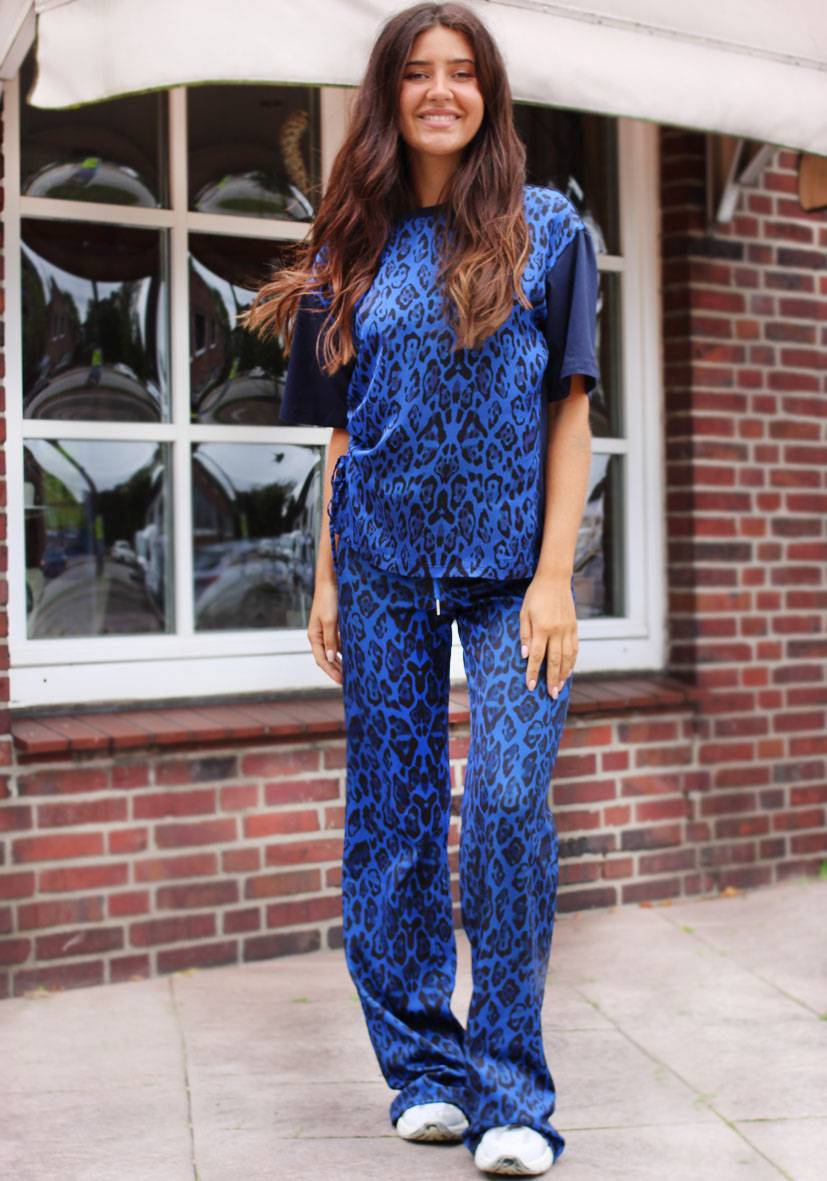 Miss Goodlife Wide Leg Pants Leo – blue