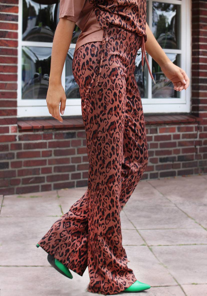 Miss Goodlife Wide Leg Pants Leo – Brown