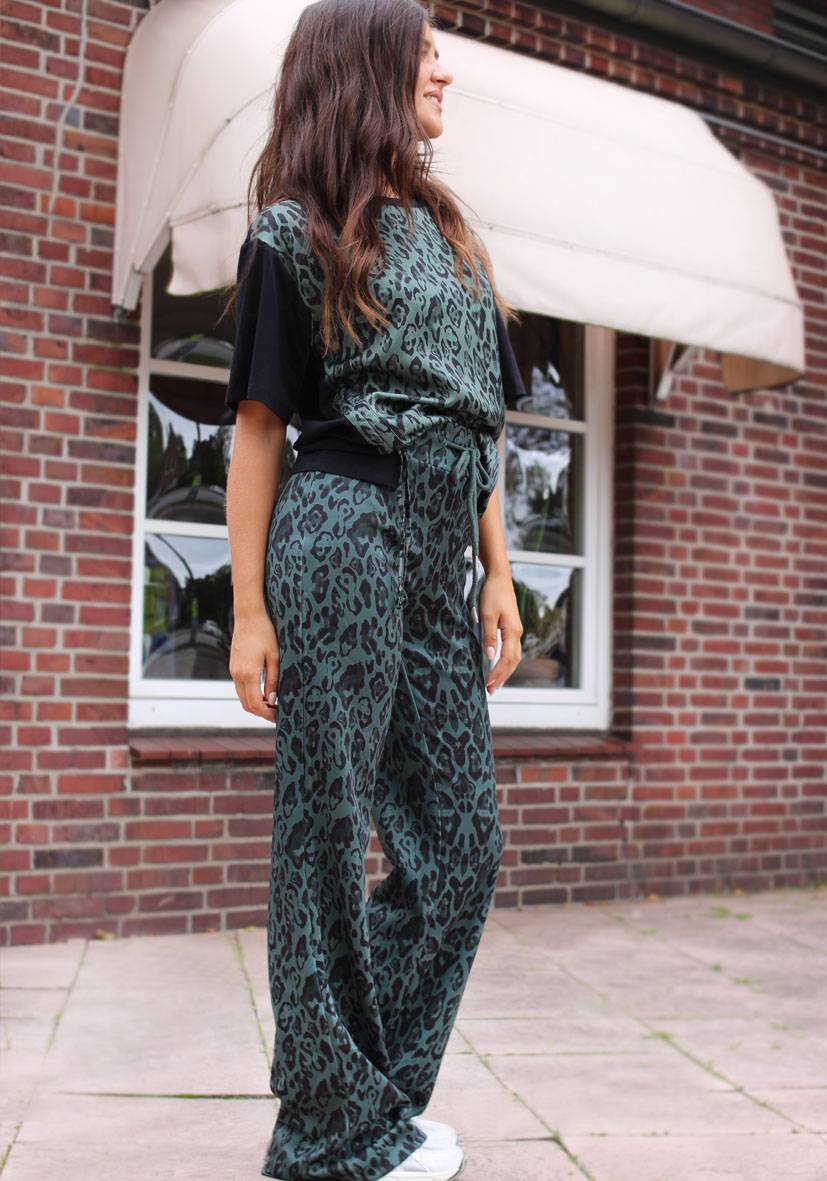 Miss Goodlife Wide Leg Pants Leo – Green