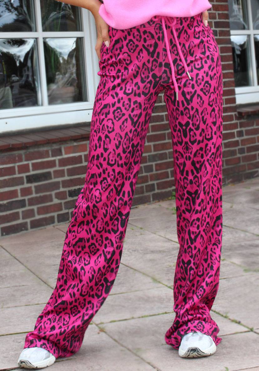 Miss Goodlife Wide Leg Pants Leo – Pink