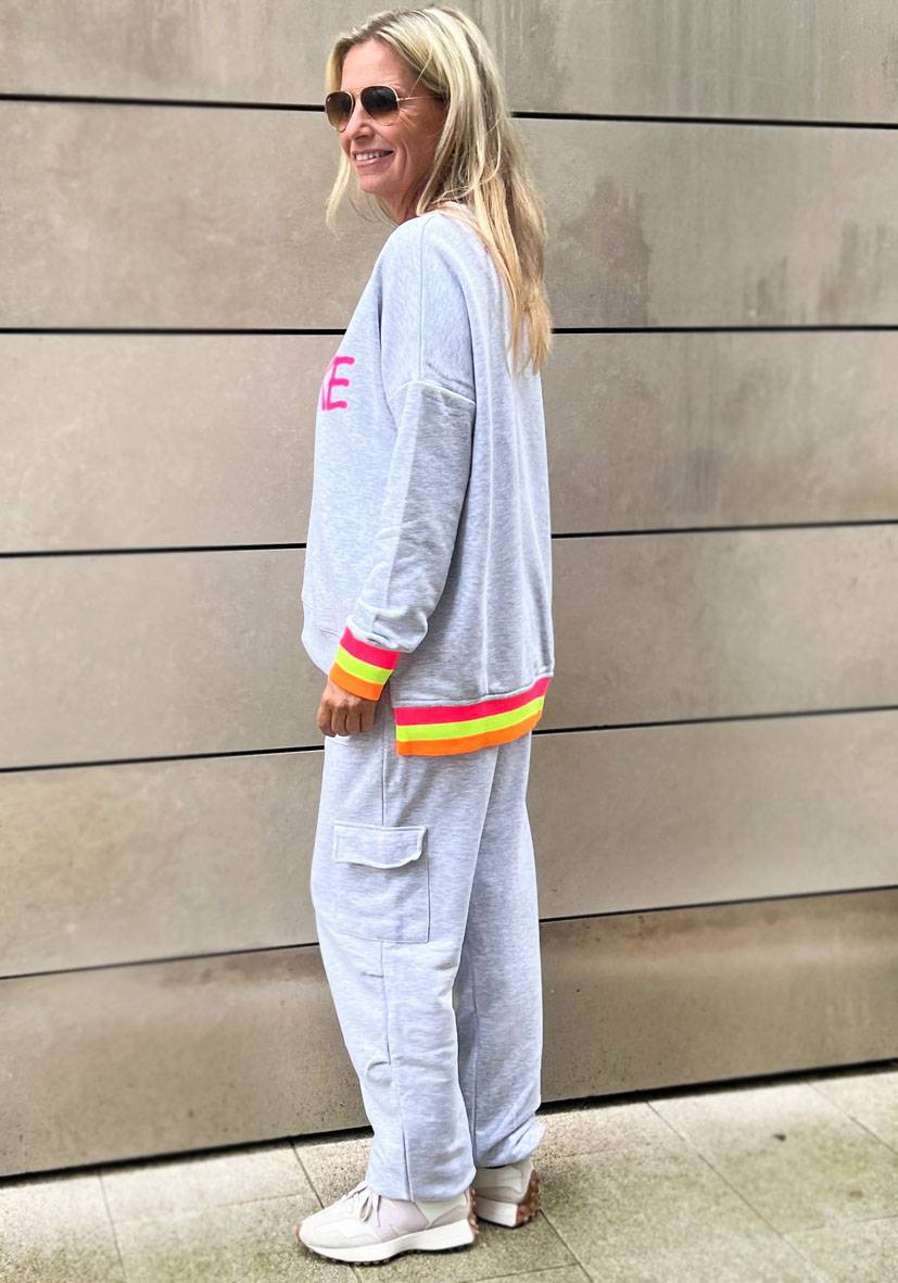 Miss Goodlife Pants Good Energy Namasté – Lightgrey Melange