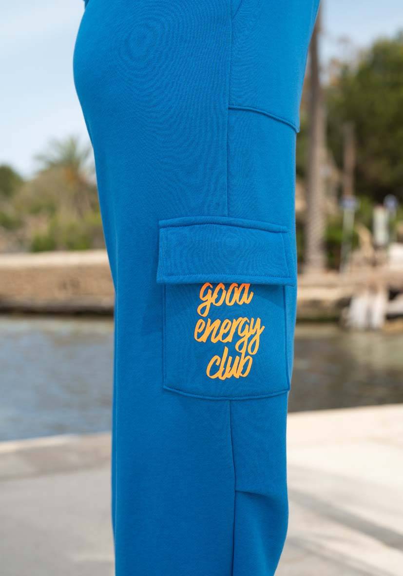 Miss Goodlife Pants Good Energy Namasté Strass – Blue