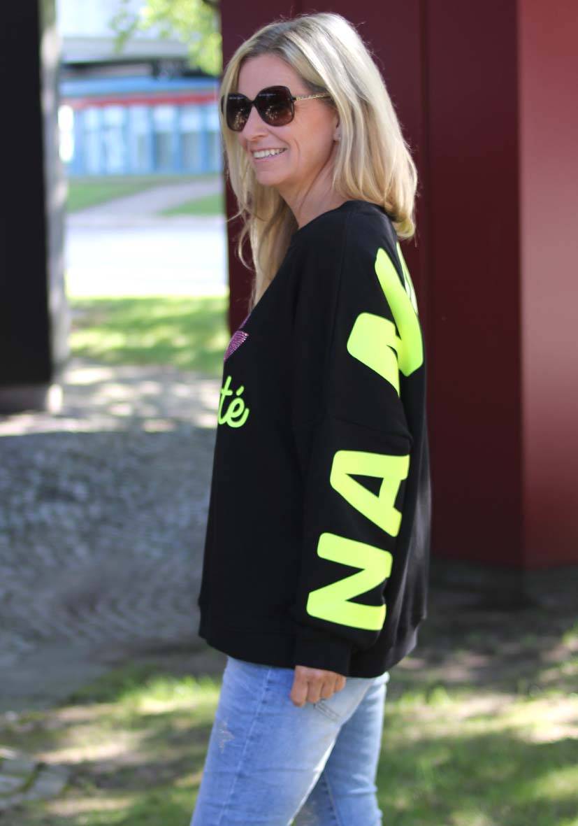 Miss Goodlife Roundneck Double Namasté Strass – Black