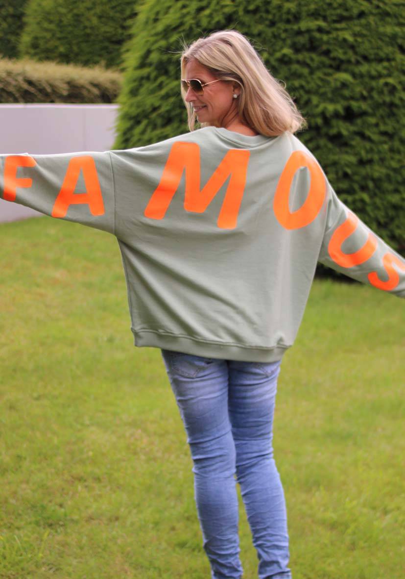 Miss Goodlife Roundneck Famous Heartface Strass – Almond