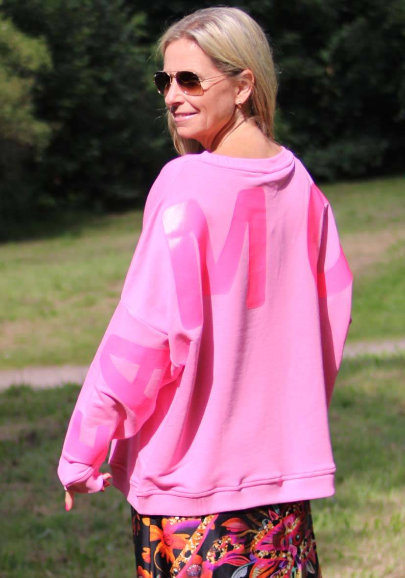 Miss Goodlife Roundneck Famous Heartface Strass – Rose