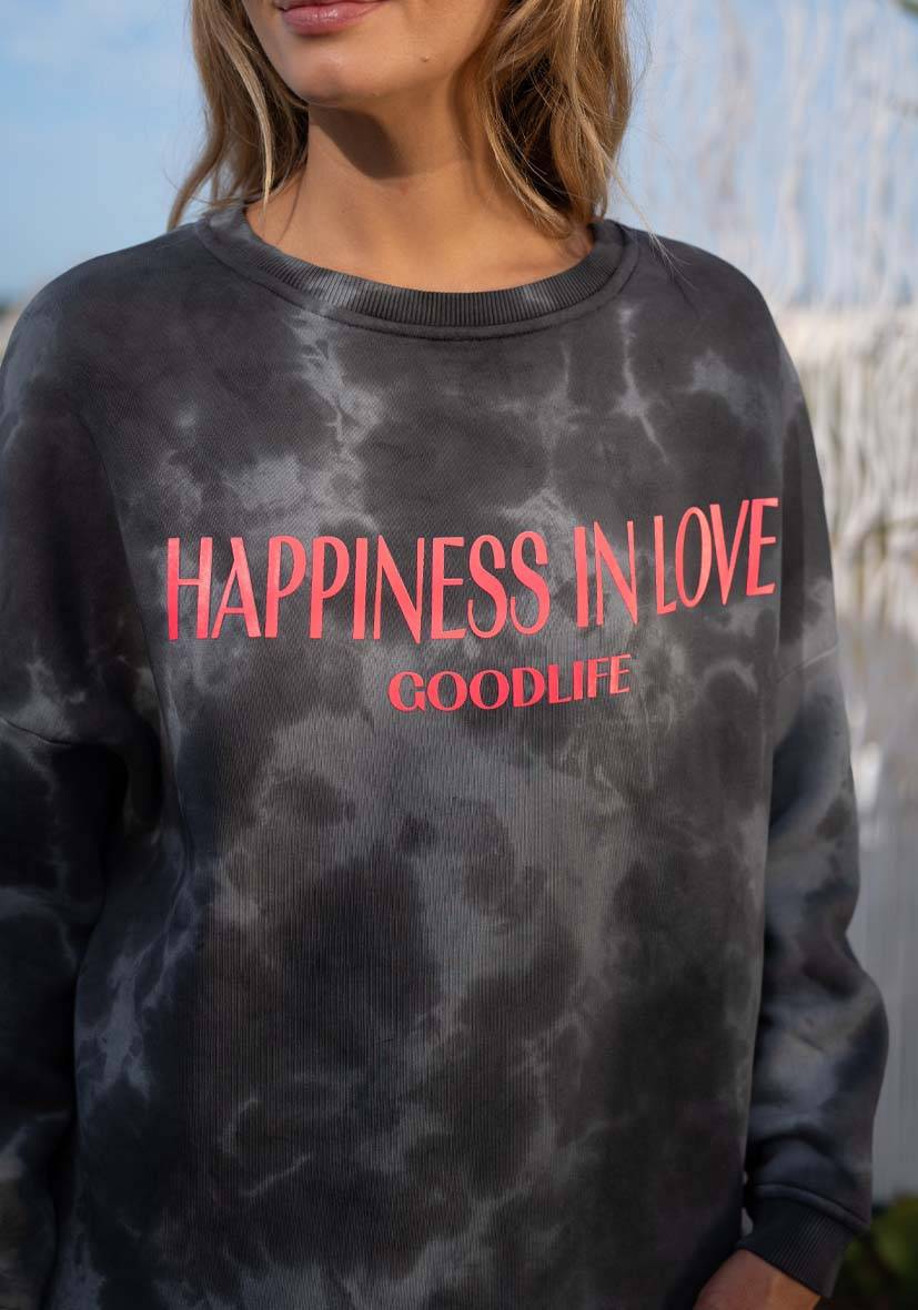 Miss Goodlife Roundneck Roundneck Happiness Love – Batik Anthracite