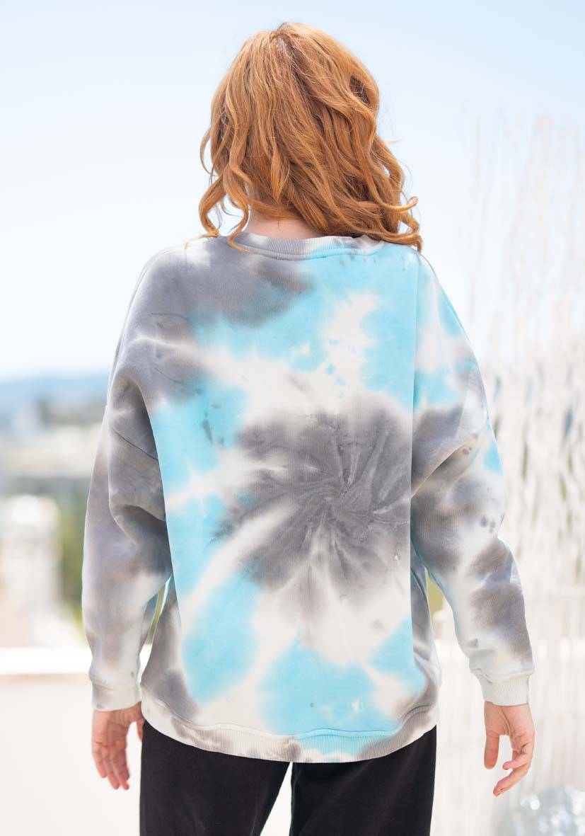 Miss Goodlife Roundneck Roundneck Happiness Love – Batik Blue