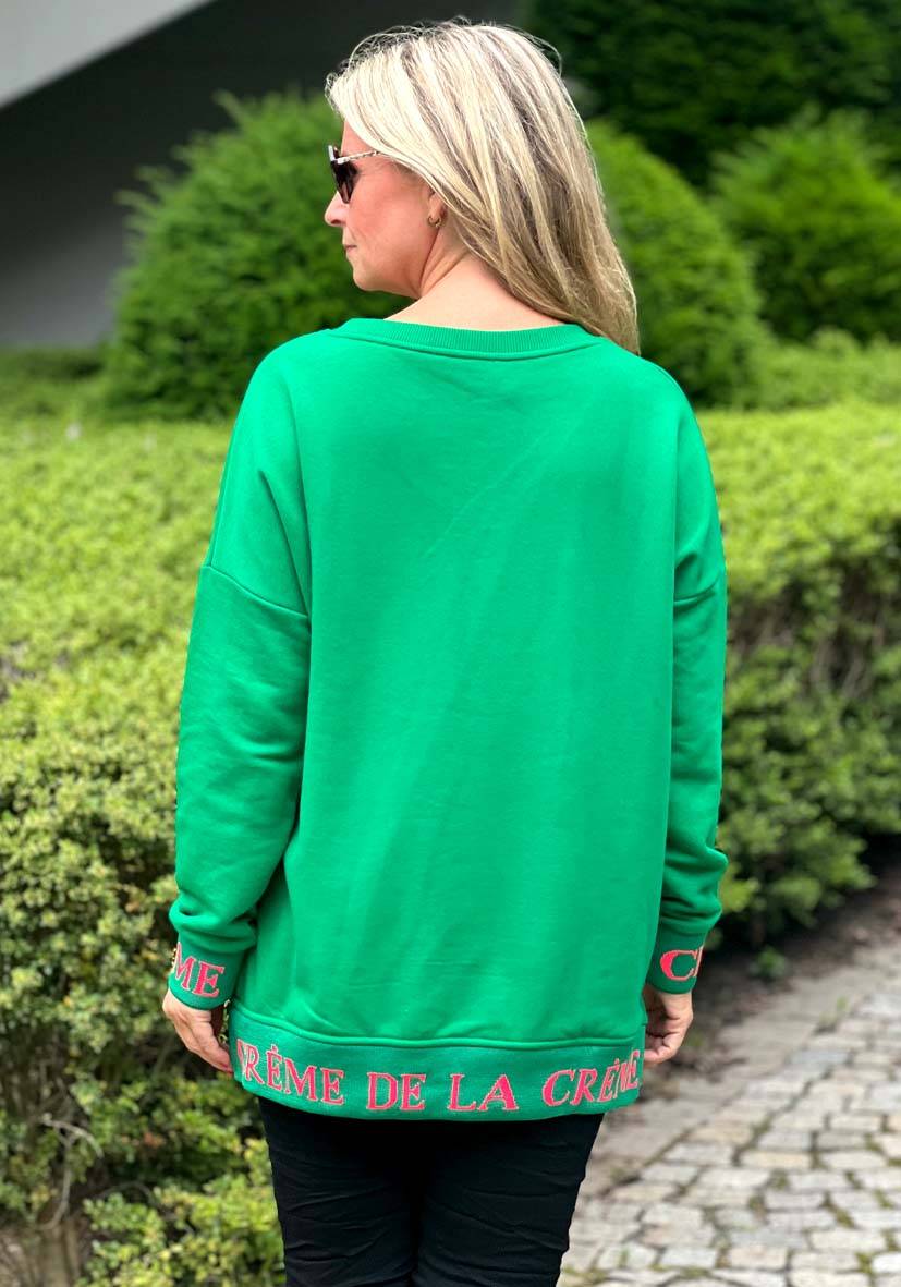 Miss Goodlife V-Neck Cème De La Crème Glitter – Green