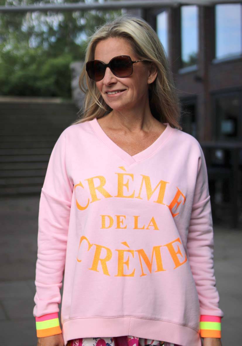 Miss Goodlife V-Neck Crème de la Crème Glitter – rose