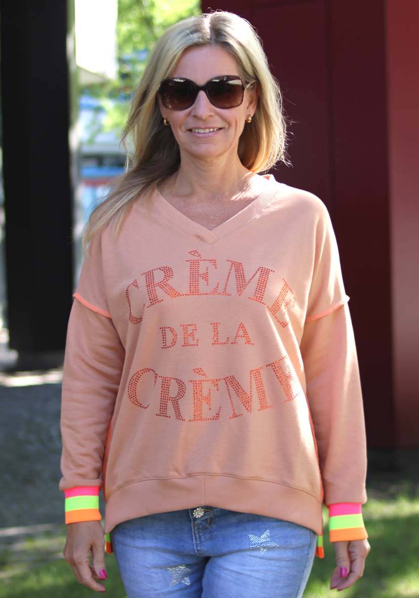 Miss Goodlife V-Neck Crème de la Crème Strass – puder