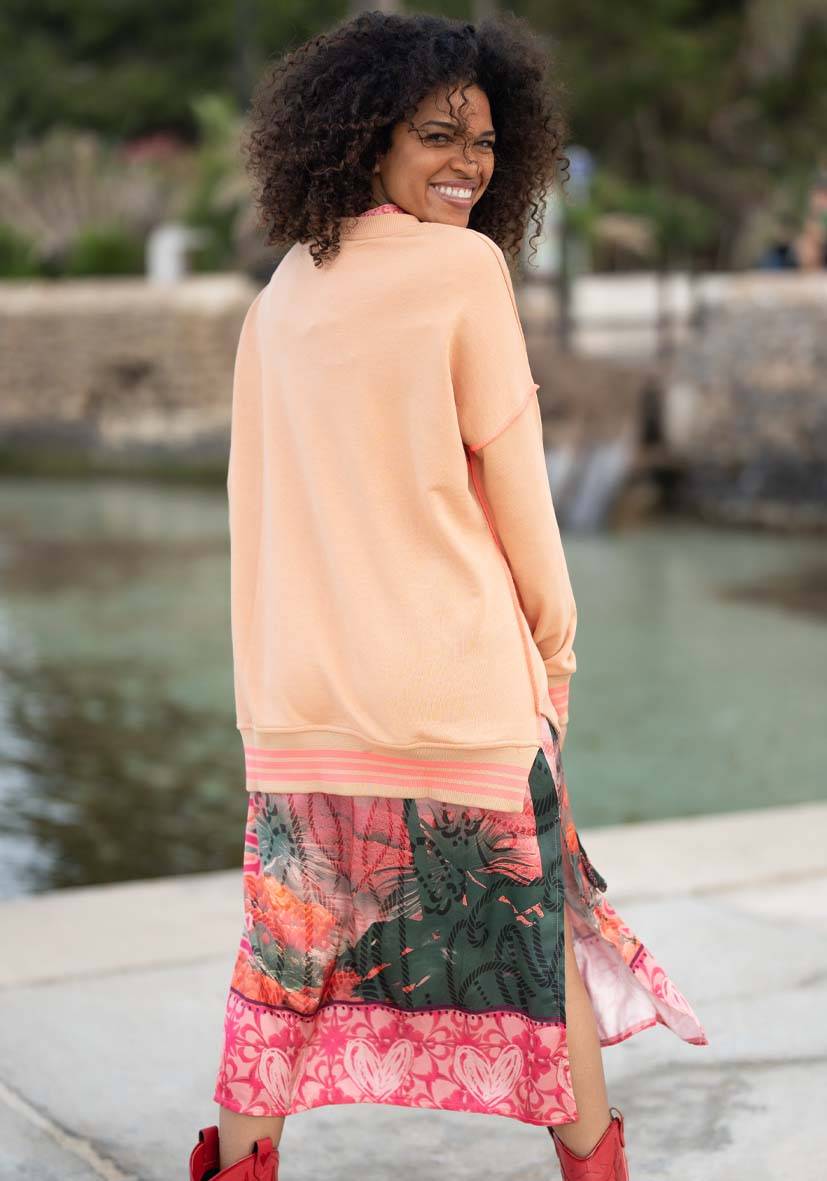 Miss Goodlife V-Neck Good Energy Namasté Strass – Puder