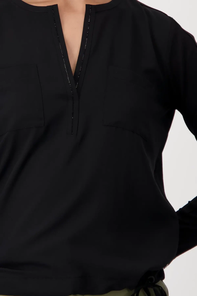 Monari Blusenshirt Mit Strasssteine