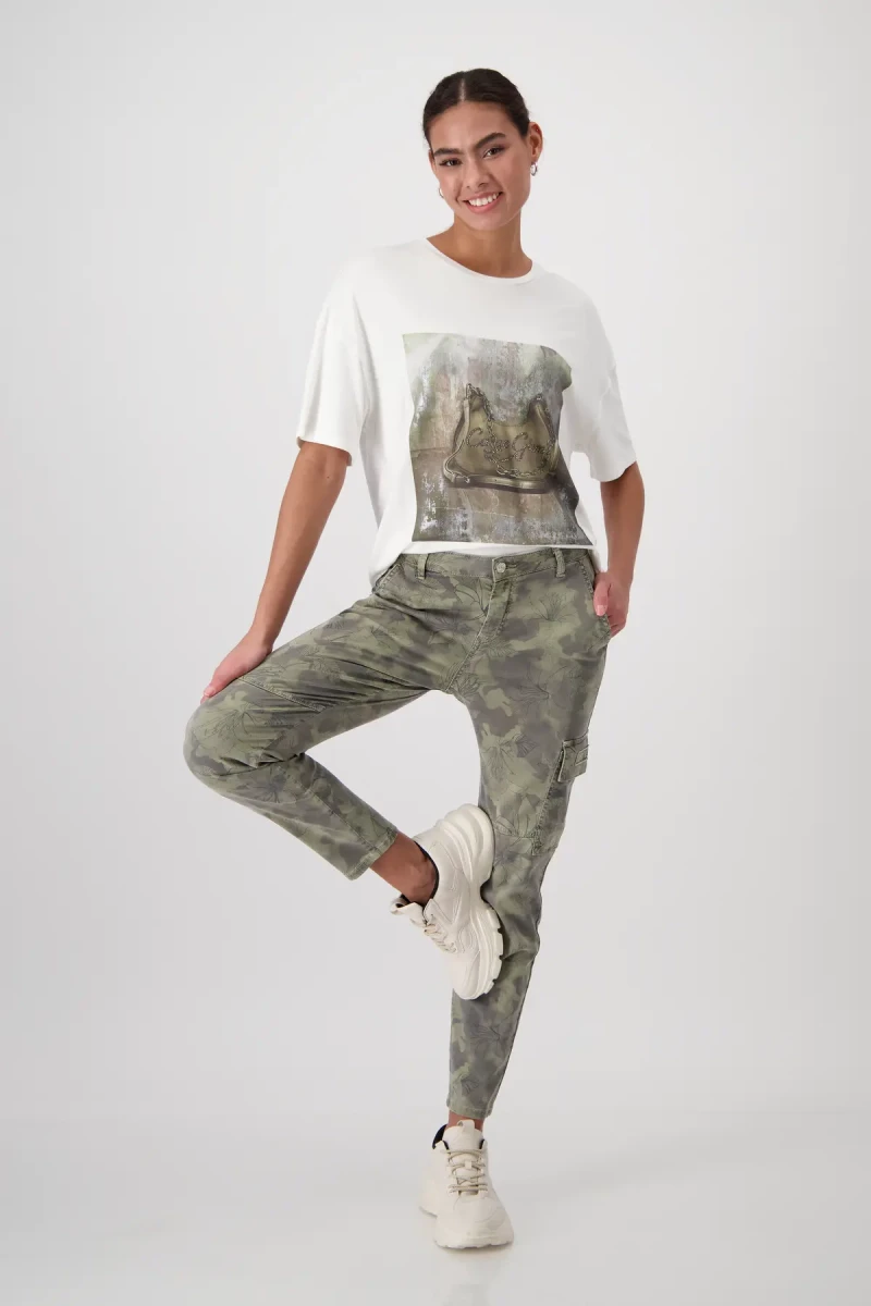 Monari Camouflage Hose Mit Blumen