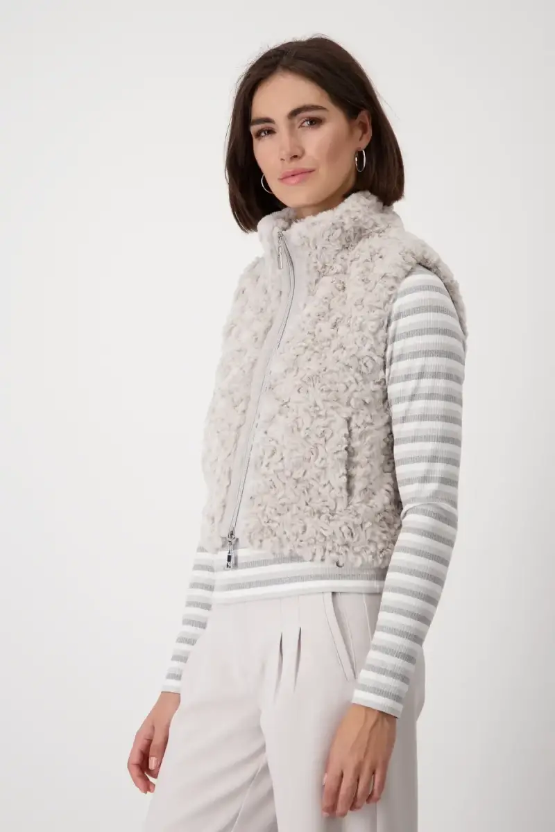 Monari Cropped-Weste Mit Taschen