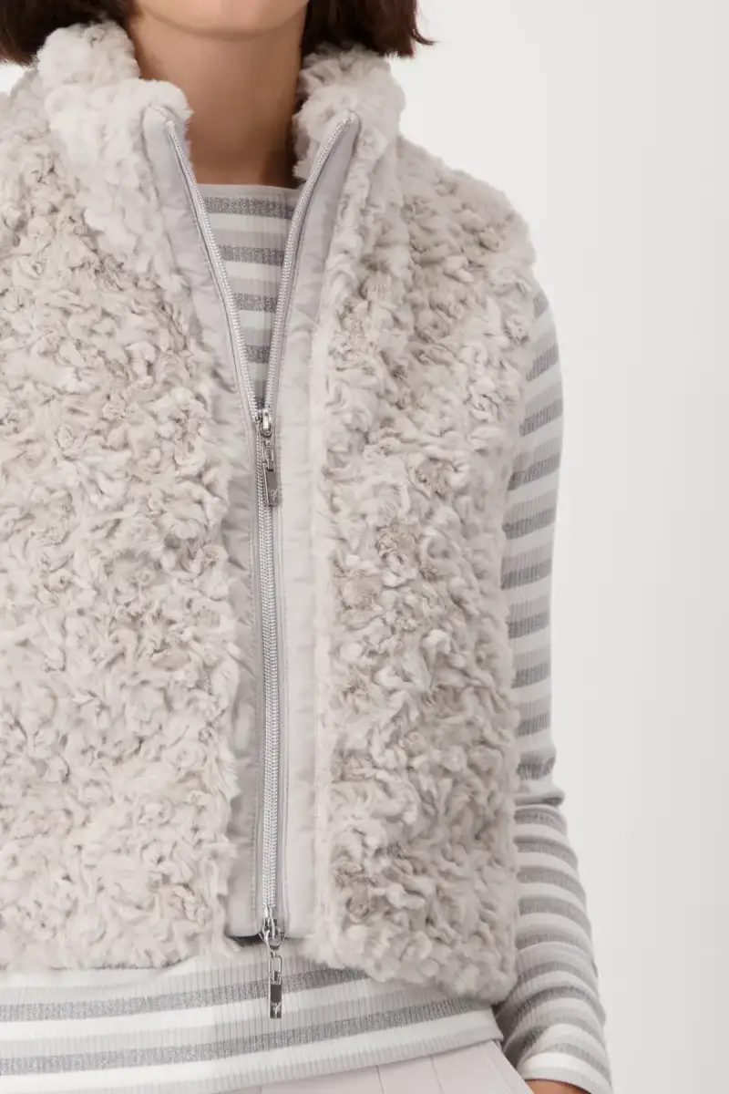 Monari Cropped-Weste Mit Taschen