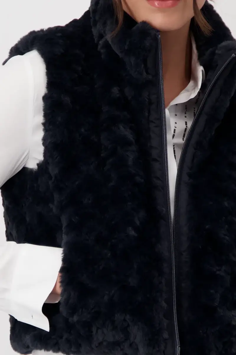 Monari Cropped-Weste Mit Taschen