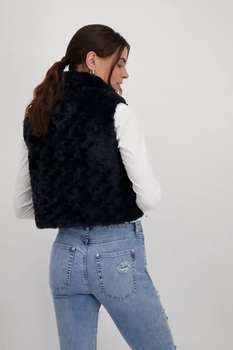 Monari Cropped-Weste Mit Taschen