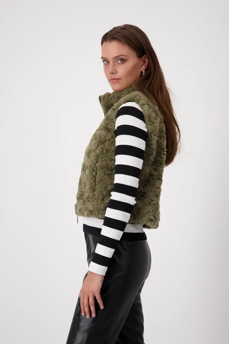 Monari Cropped-Weste Mit Taschen