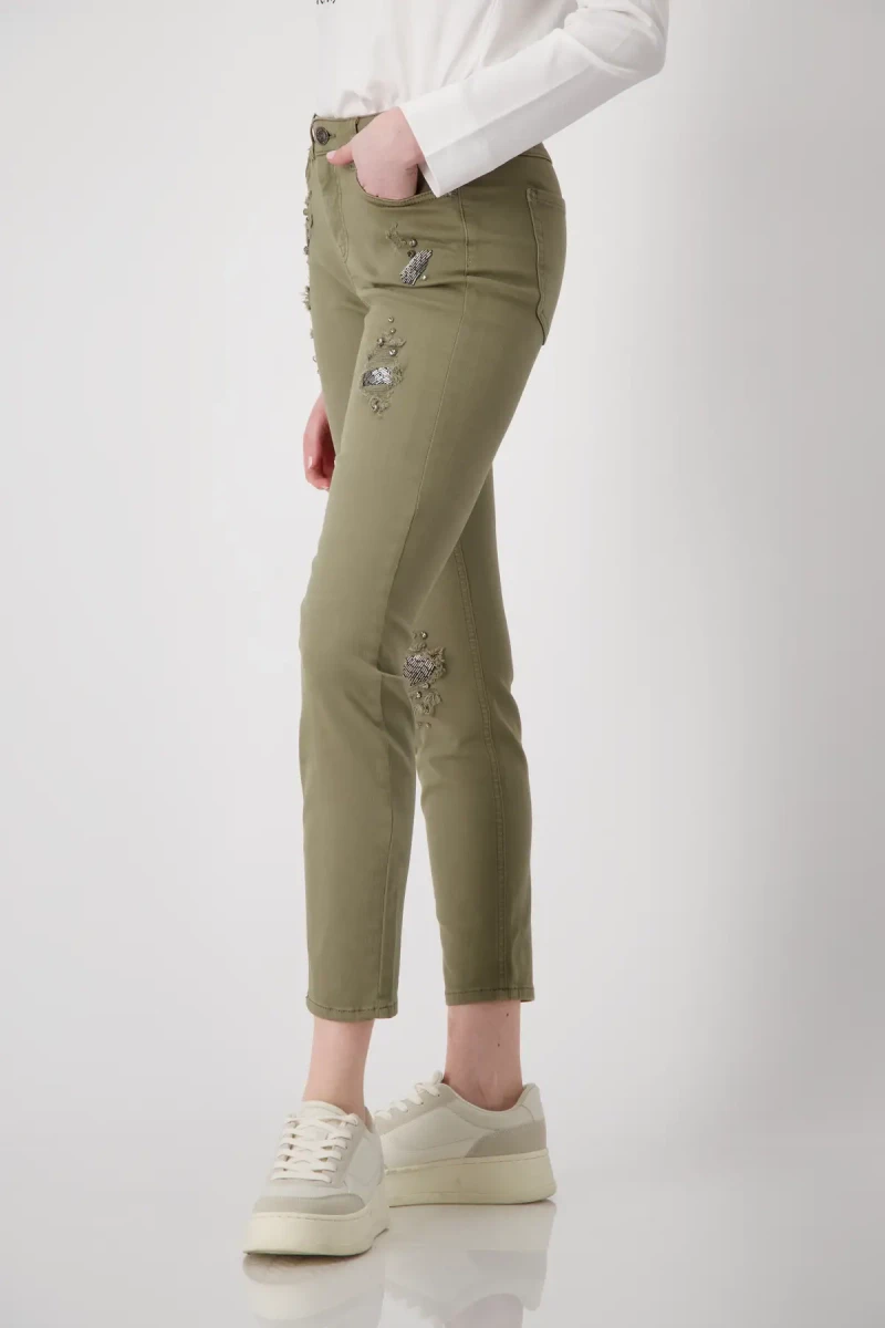 Monari Destroyed Jeans Mit Schmuck