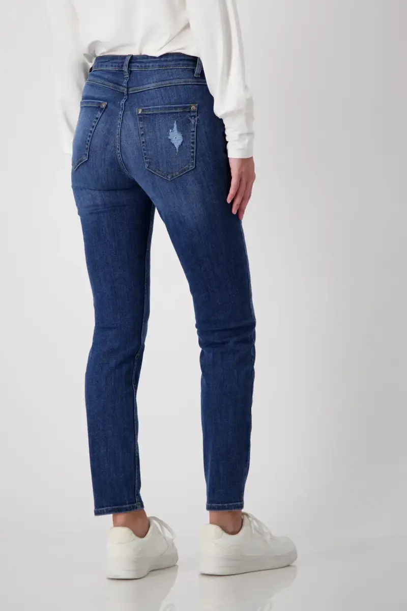Monari Destroyed Jeans Mit Strass