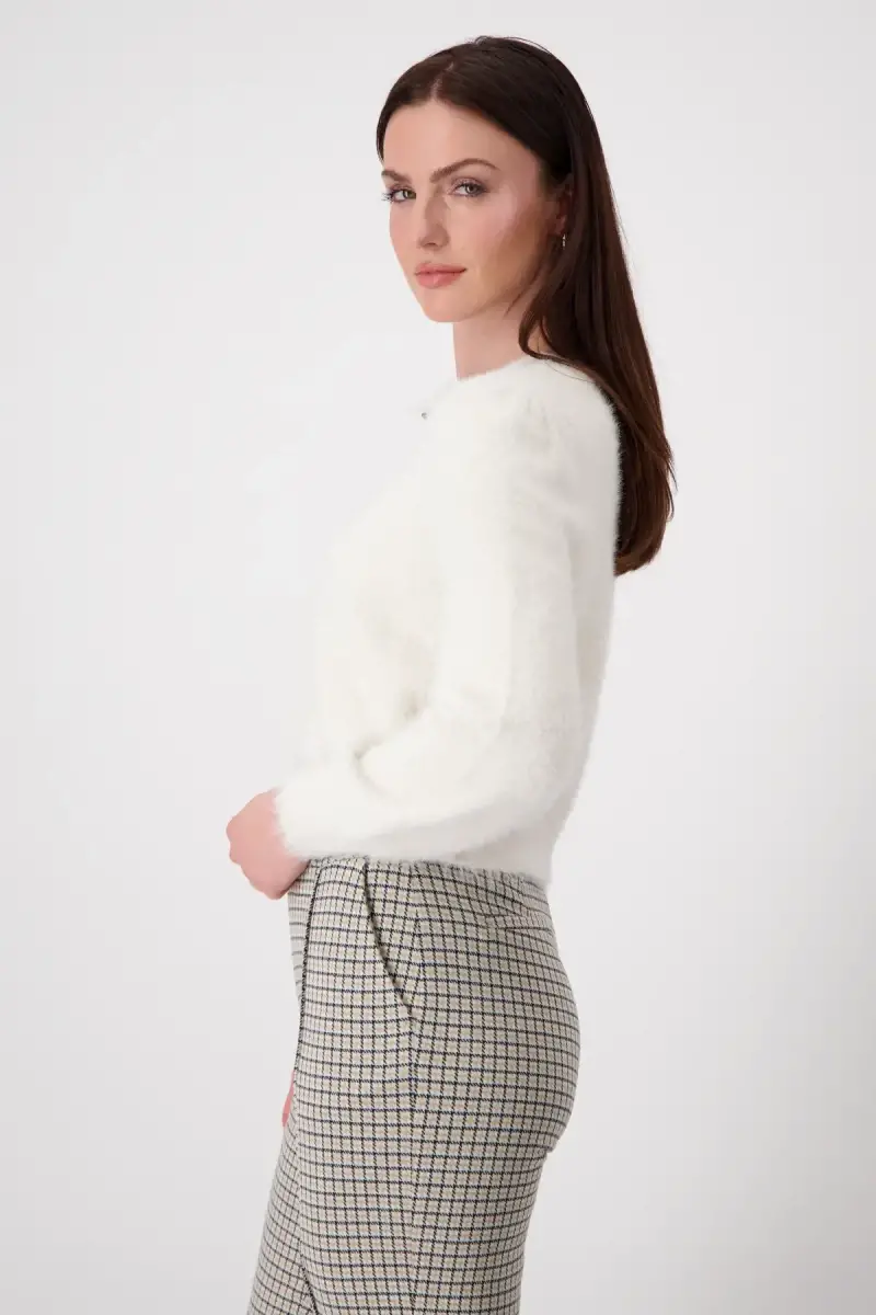 Monari Flauschige Strickjacke