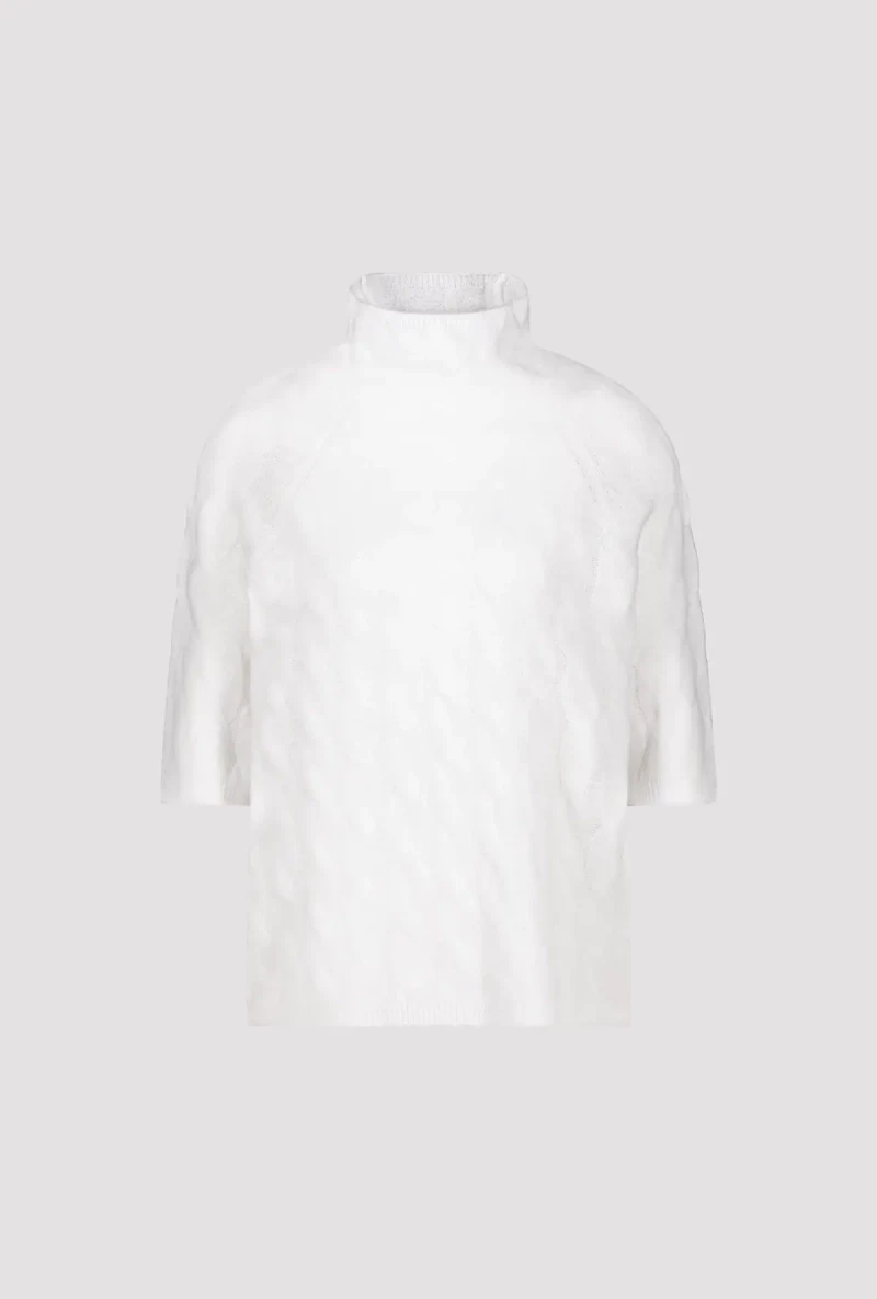 Monari Flauschiger Pullover Mit Zopfmuster