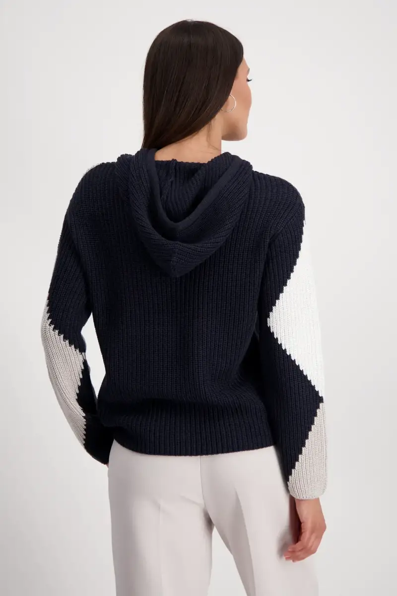 Monari Kapuzenpullover Mit Rauten
