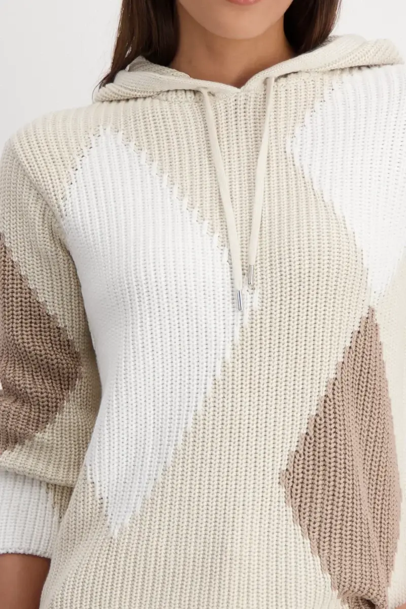 Monari Kapuzenpullover Mit Rauten