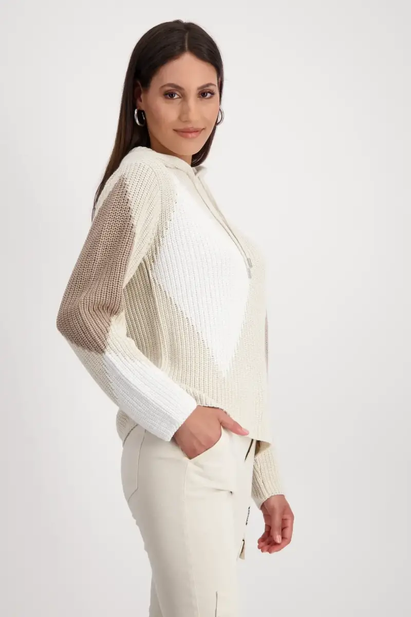 Monari Kapuzenpullover Mit Rauten