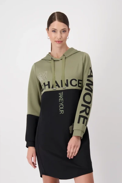 Monari Kleid Mit Satindruck