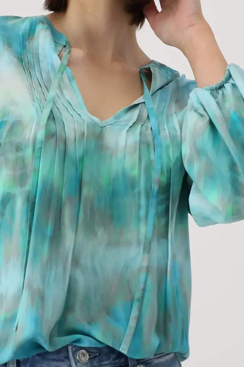 Monari Luftige Bluse Mit Batikmuster