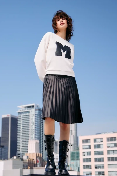 Monari Luftige Bluse Mit Polaroidmuster