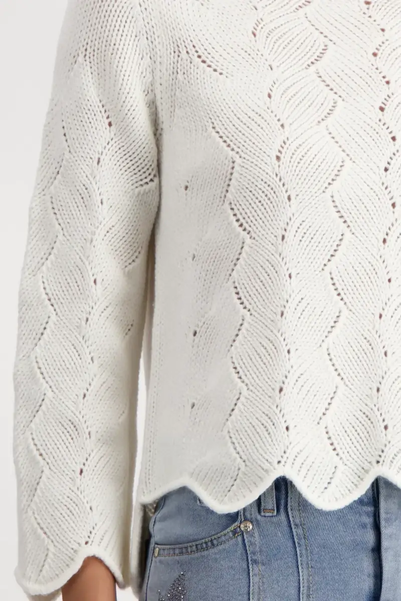 Monari Pullover Mit Zopfmuster