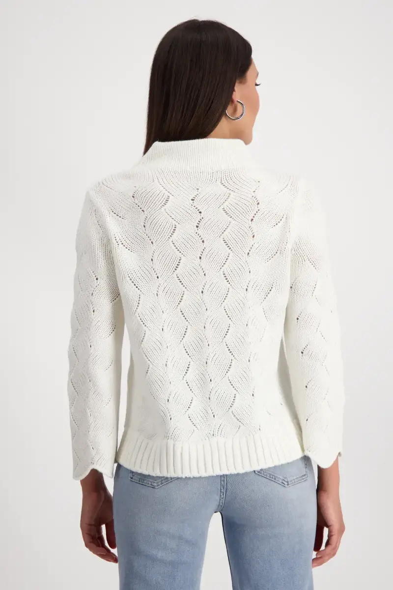 Monari Pullover Mit Zopfmuster