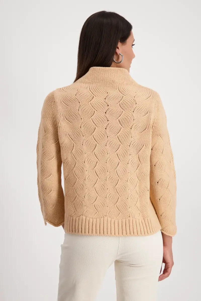 Monari Pullover Mit Zopfmuster