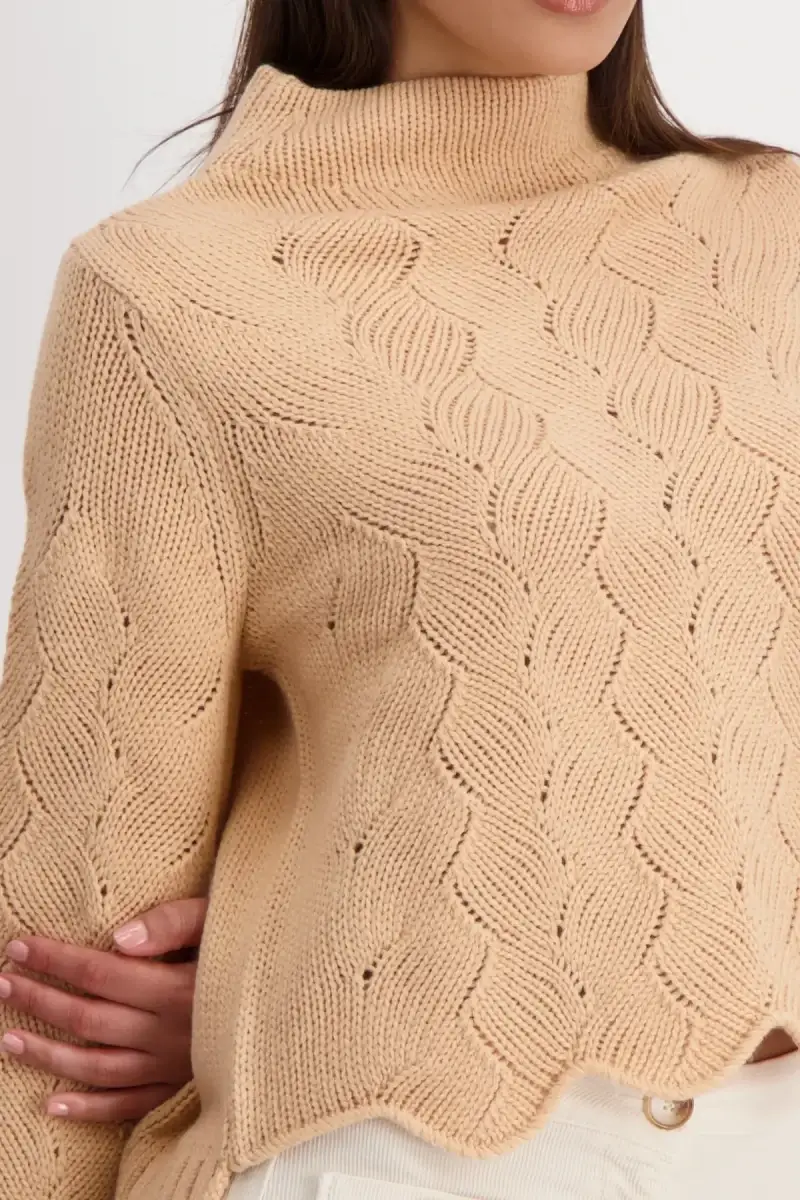 Monari Pullover mit Zopfmuster