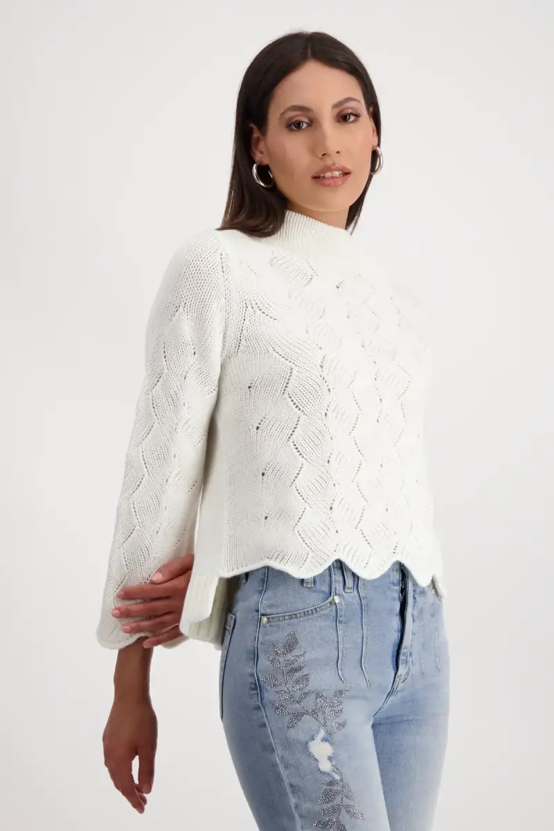 Monari Pullover mit Zopfmuster