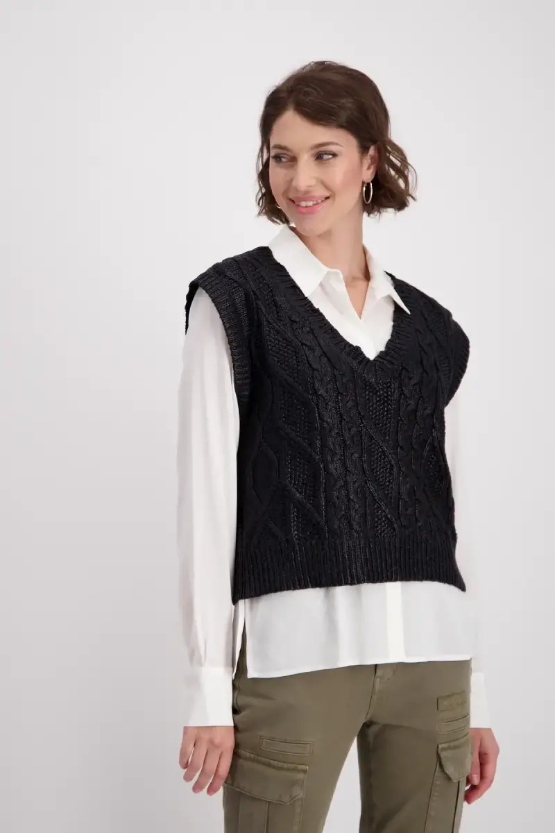 Monari Pullunder Mit Zopfmuster