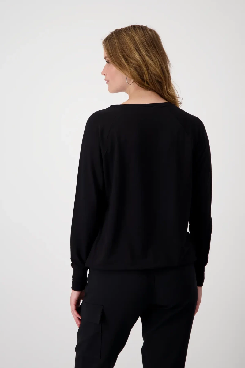 Monari Raglan Shirt Mit Glitzerschrift